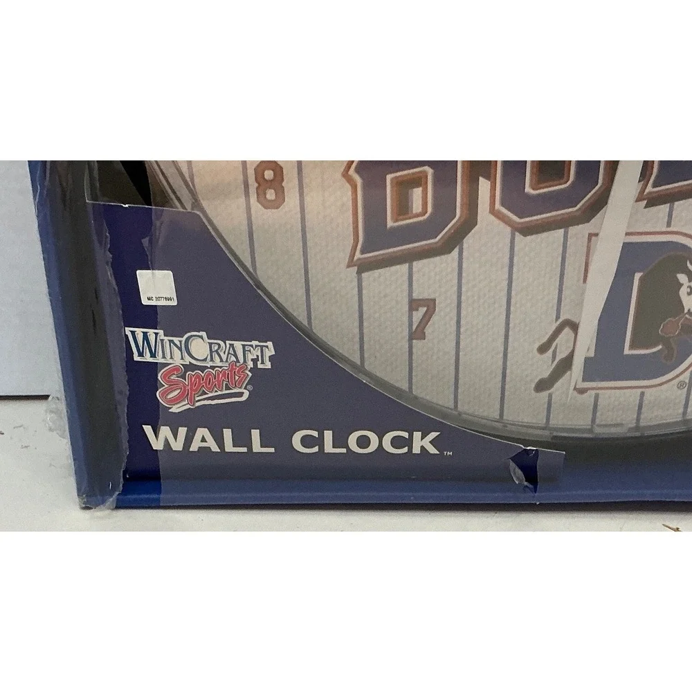 WinCraft Durham Bulls Wall Clock MiLB Baseball Pinstripe Decor 12 Inch NWT